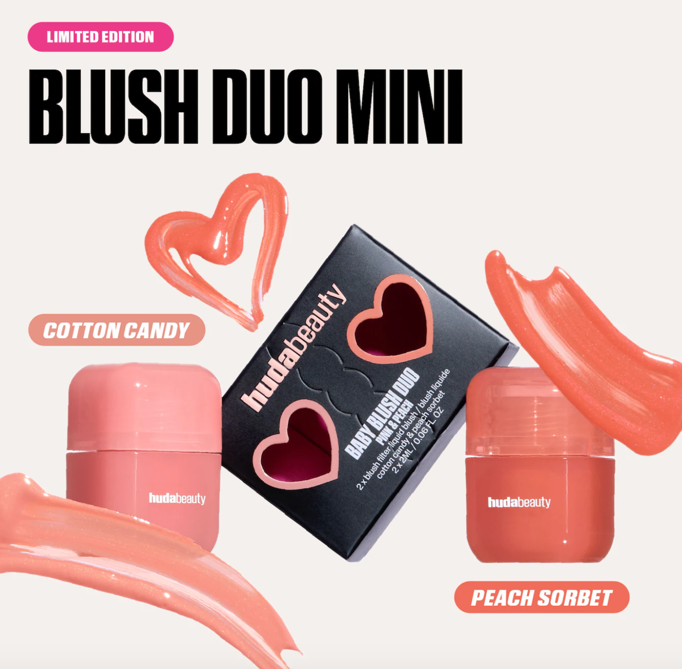 HUDA BEAUTY Mini Baby Blush Duo Set - set rubores mini