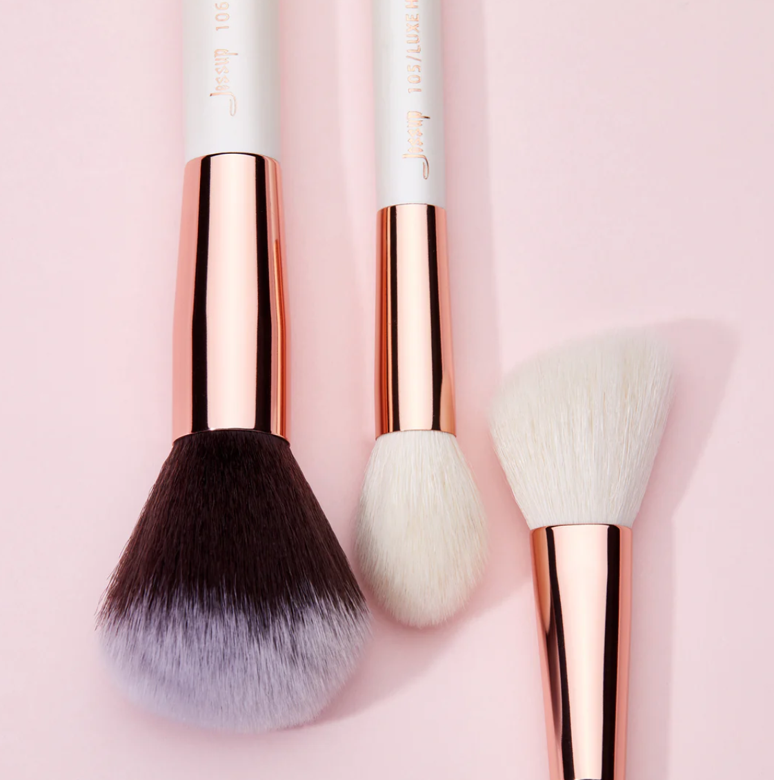 Jessup Beauty brochas 25 piezas blanco con rose gold T215