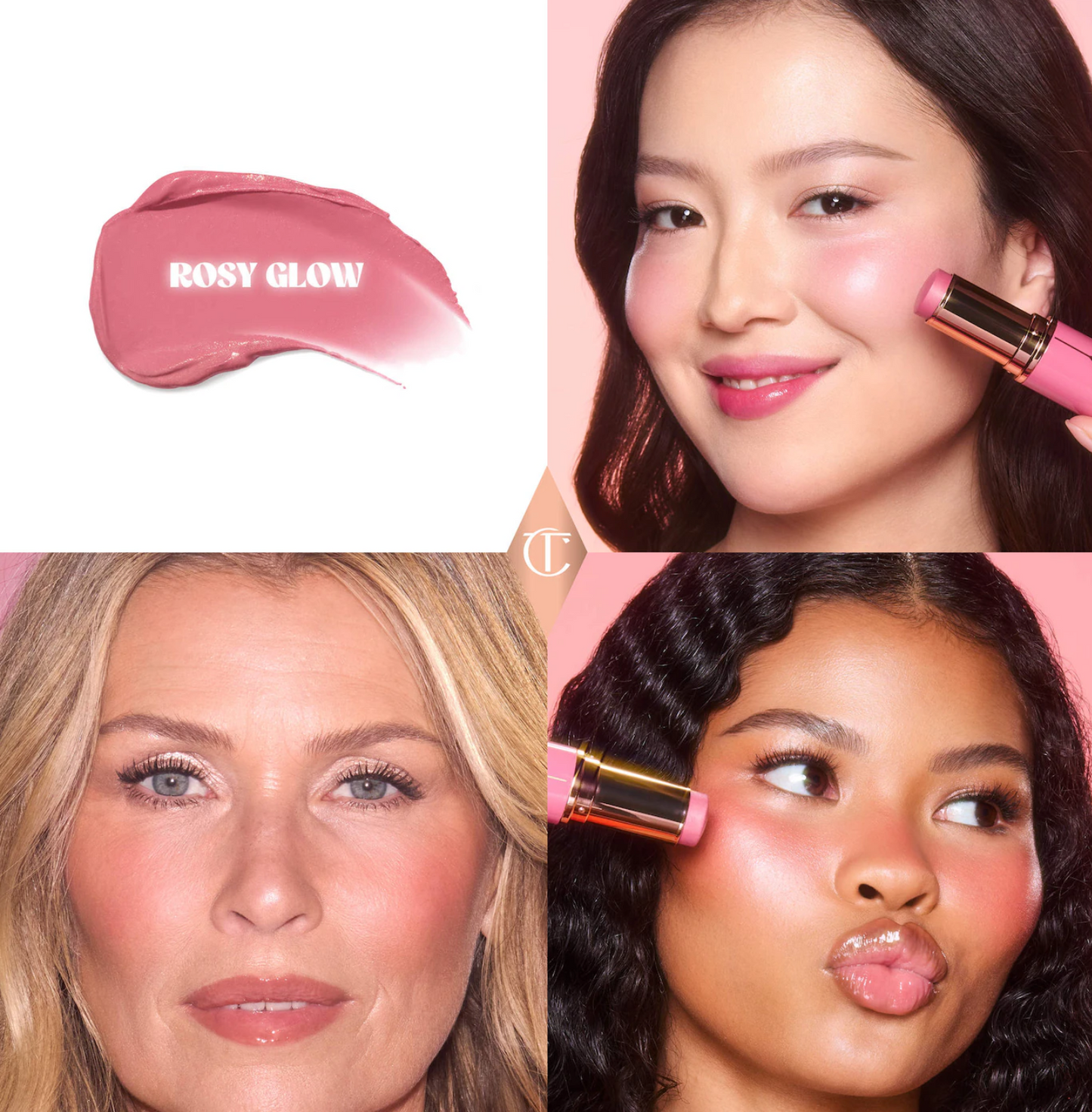 Charlotte Tilbury barra de rubor glow para labios y mejillas con ácido hialurónico