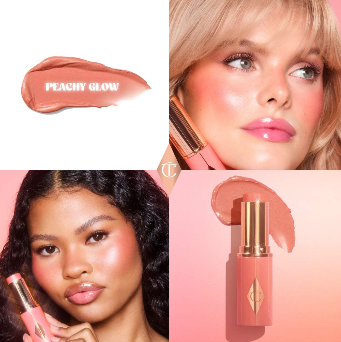Charlotte Tilbury barra de rubor glow para labios y mejillas con ácido hialurónico