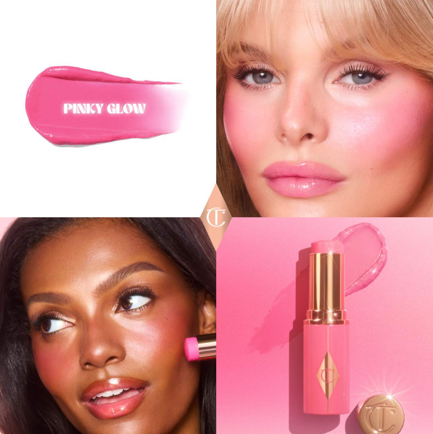 Charlotte Tilbury barra de rubor glow para labios y mejillas con ácido hialurónico