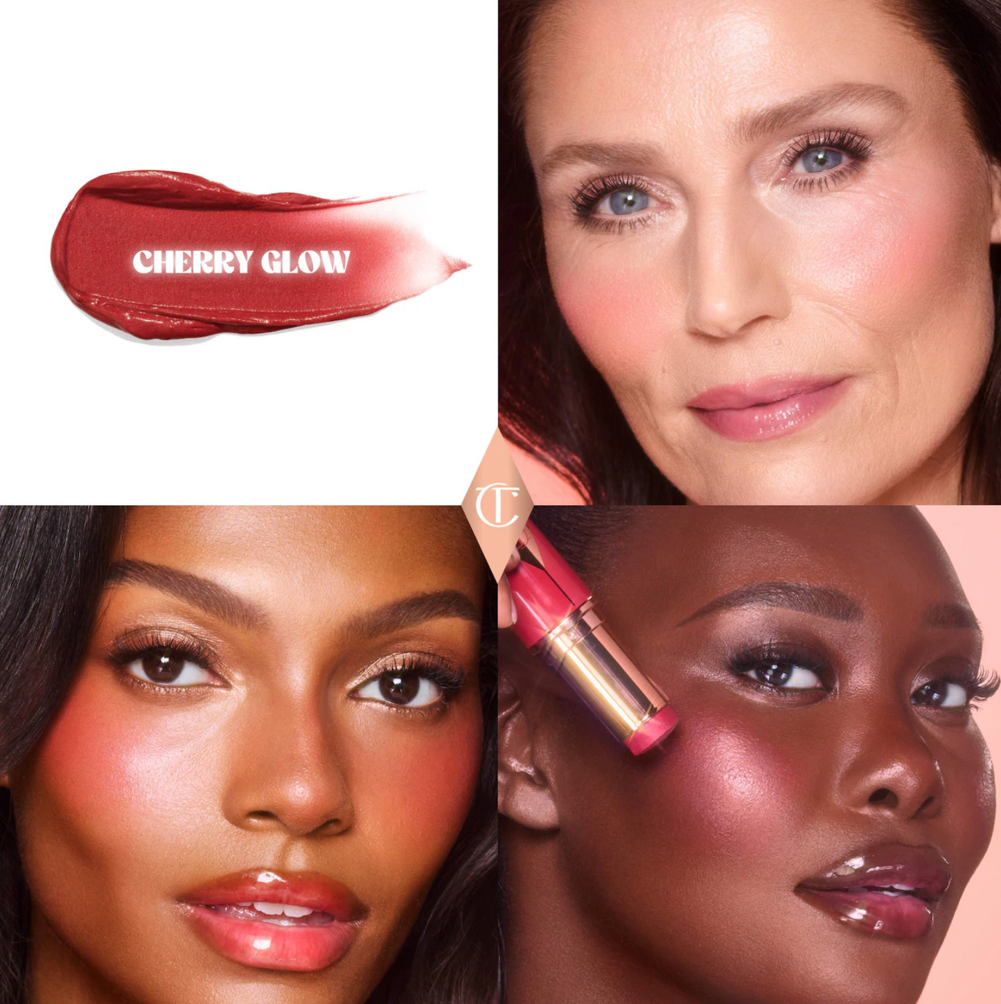 Charlotte Tilbury barra de rubor glow para labios y mejillas con ácido hialurónico