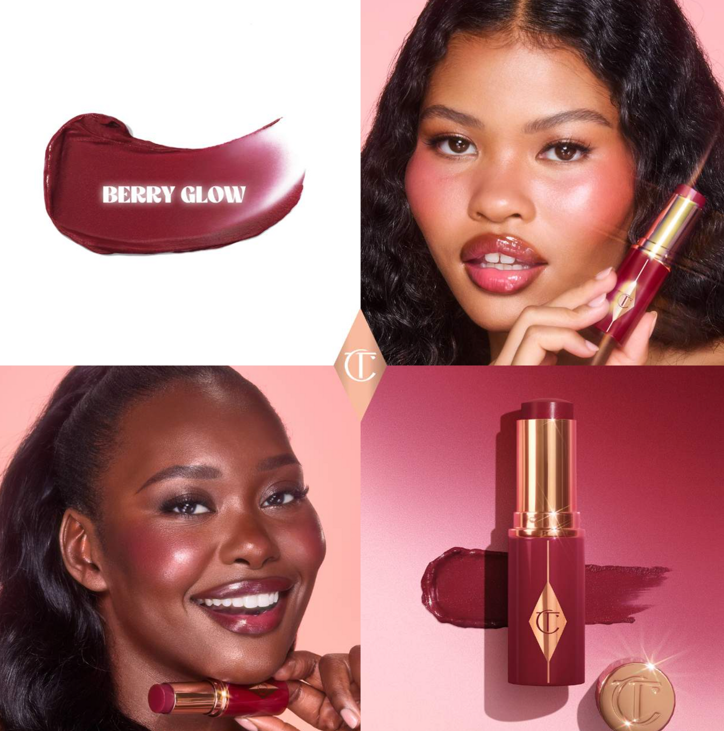 Charlotte Tilbury barra de rubor glow para labios y mejillas con ácido hialurónico