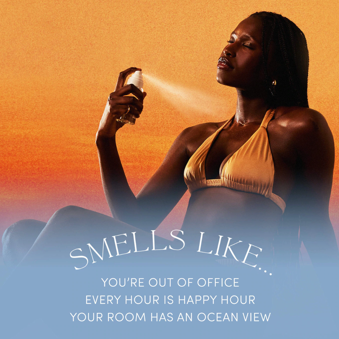 OUAI St. Barts Hair & Body Mist, Leave In Conditioner & Hair Oil Gift Set