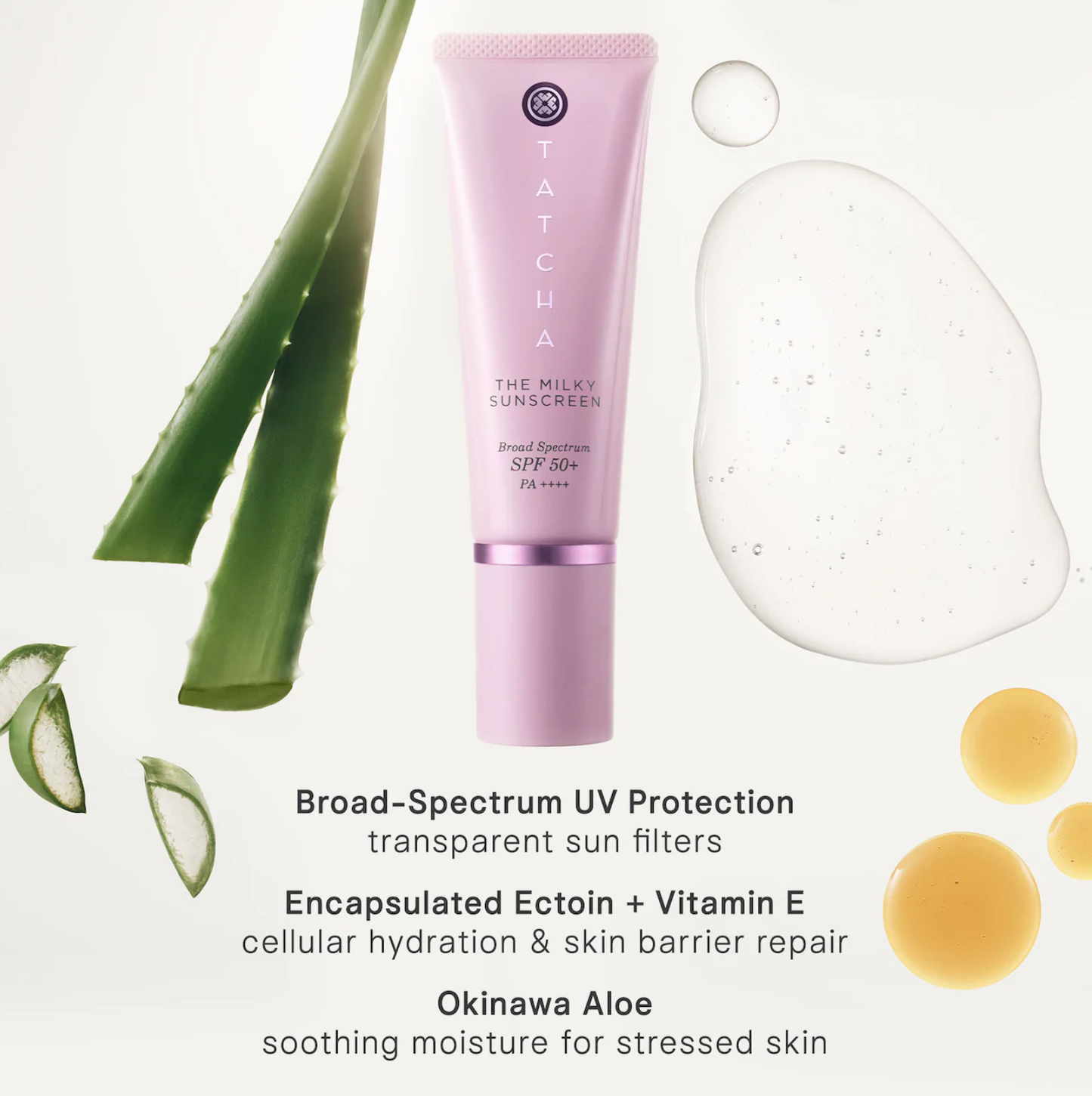 Tatcha The Milky Sunscreen Broad Spectrum SPF 50+ with Encapsulated Ectoin + Vitamin E 50ML