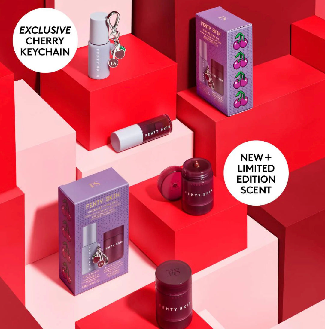 Fenty Beauty by Rihanna
Cherriez Gone Bad Hydrating Lip Care Duo + Keychain duo labiales + llavero