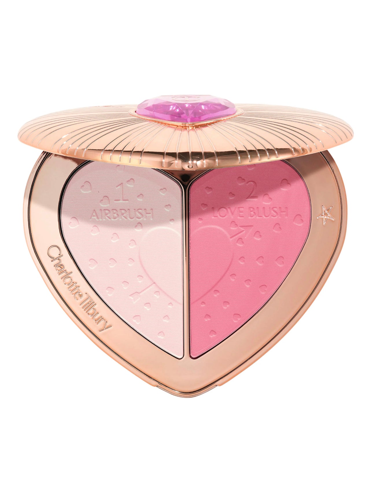 Charlotte Tilbury
Pillow Talk Beauty Soulmates Airbrush Flawless Finish Brightening and Blush Powder Palette - Paleta rubor y polvo fijador