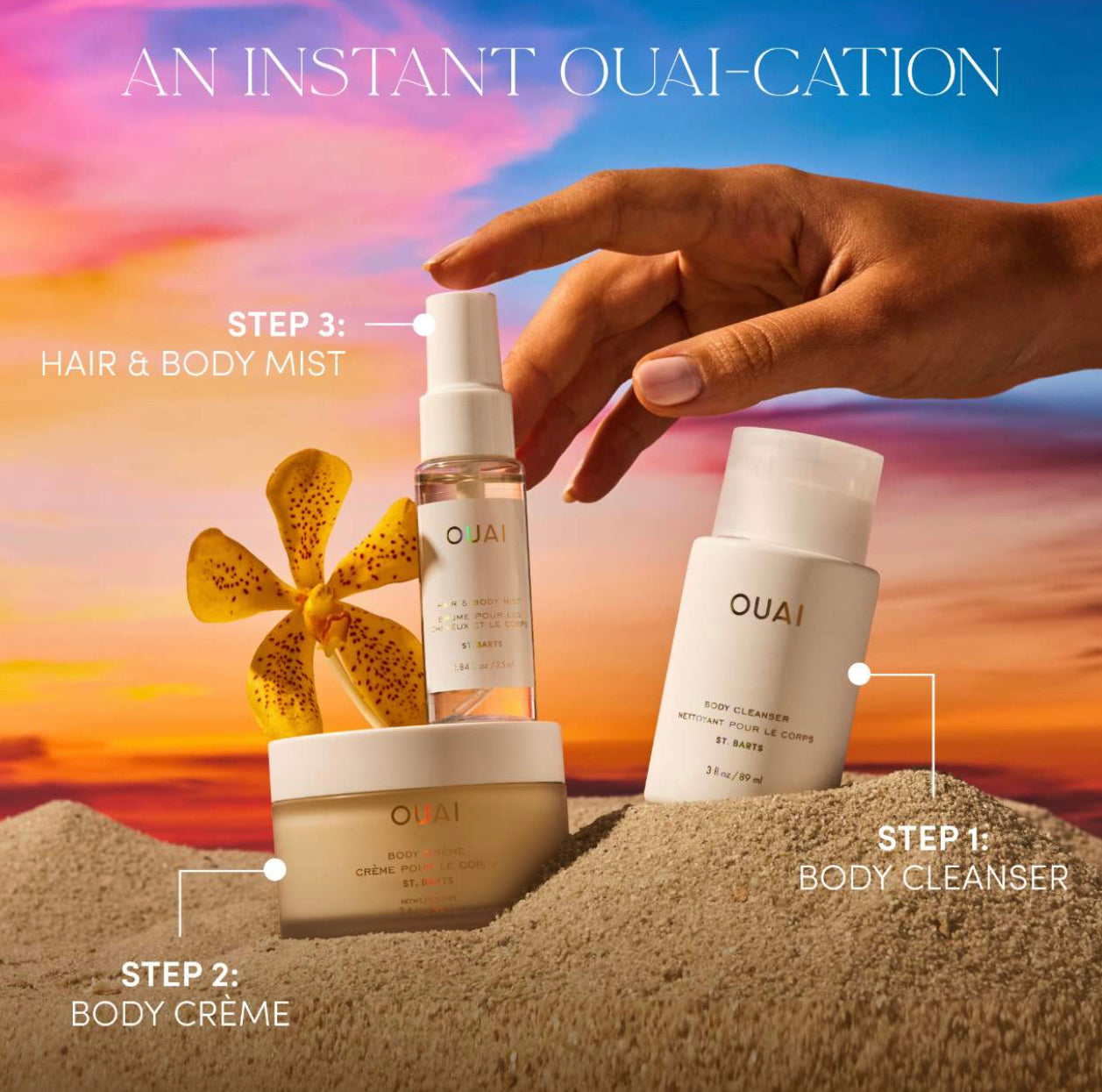 OUAI set de minis Mini St. Bart’s Body Set