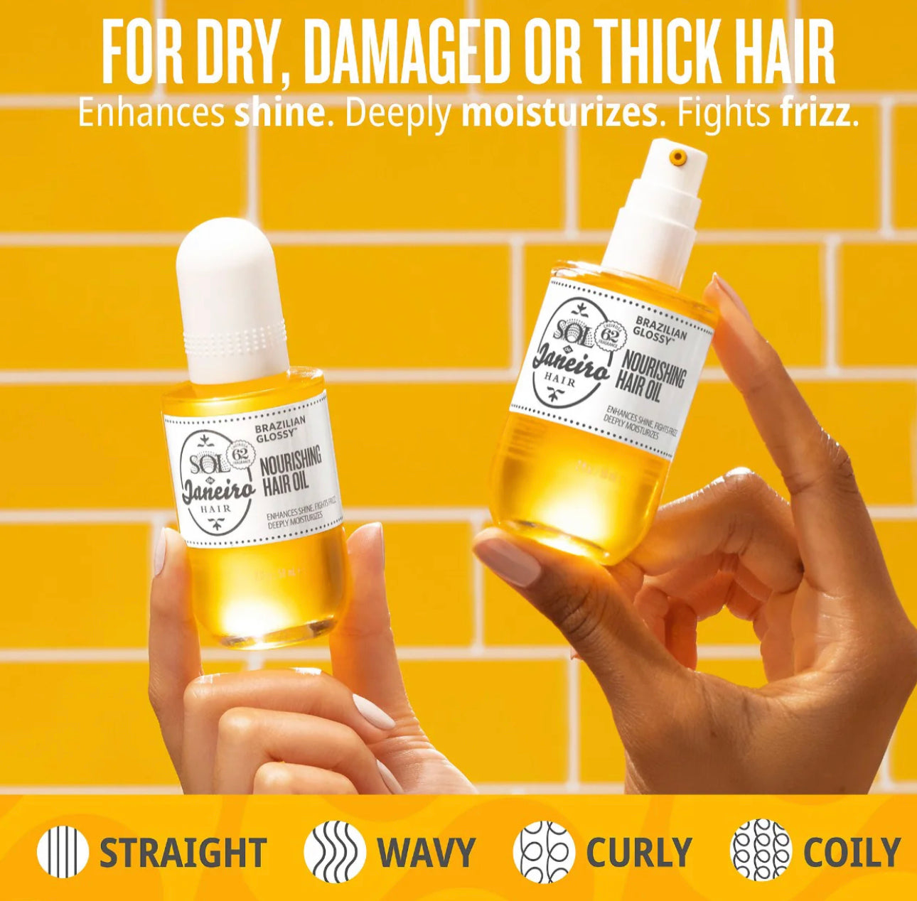 Sol de Janeiro
Brazilian Glossy™ Nourishing Anti-Frizz Hair Oil - Aceite capilar nutritivo antiencrespamiento brasileño