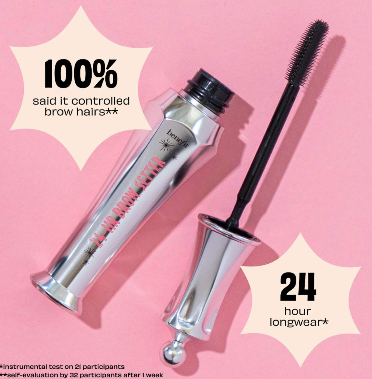 Benefit
Gel transparente para cejas 24-HR Setter con efecto de laminación