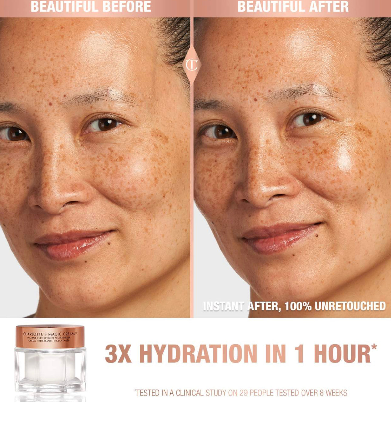 Charlotte Tilbury 100MLMagic Cream Anti-Aging Moisturizer with Hyaluronic Acid crema para rostro 100ML full size