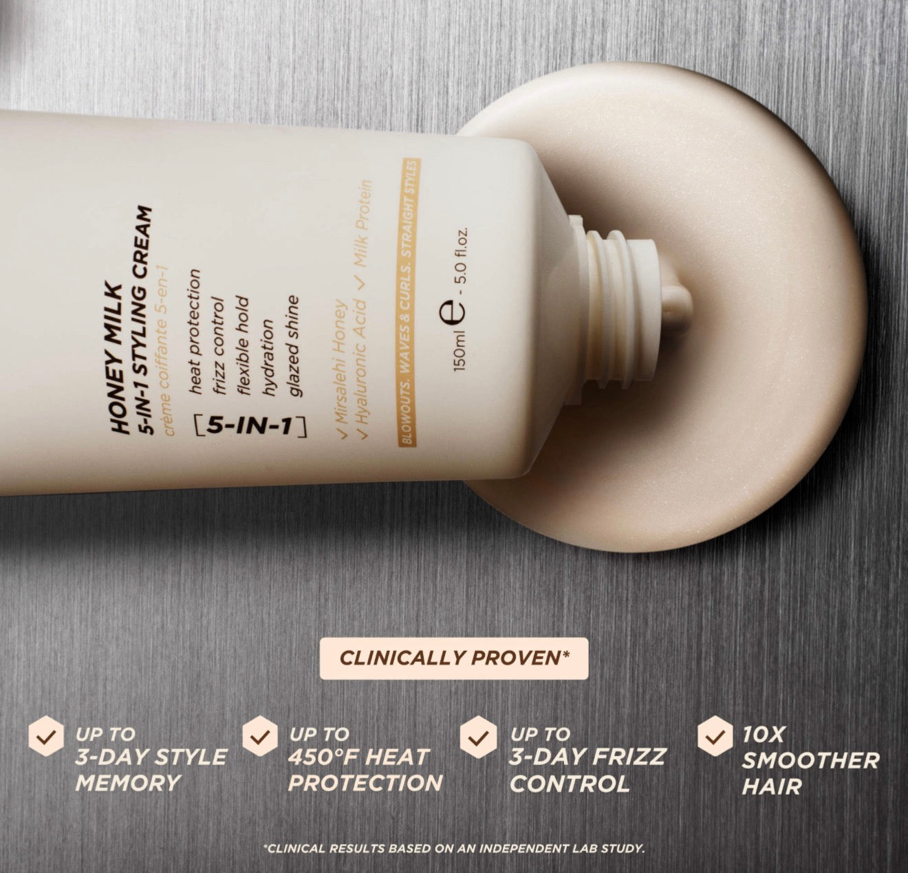 Gisou
Honey Milk 5-in-1 Styling Cream
