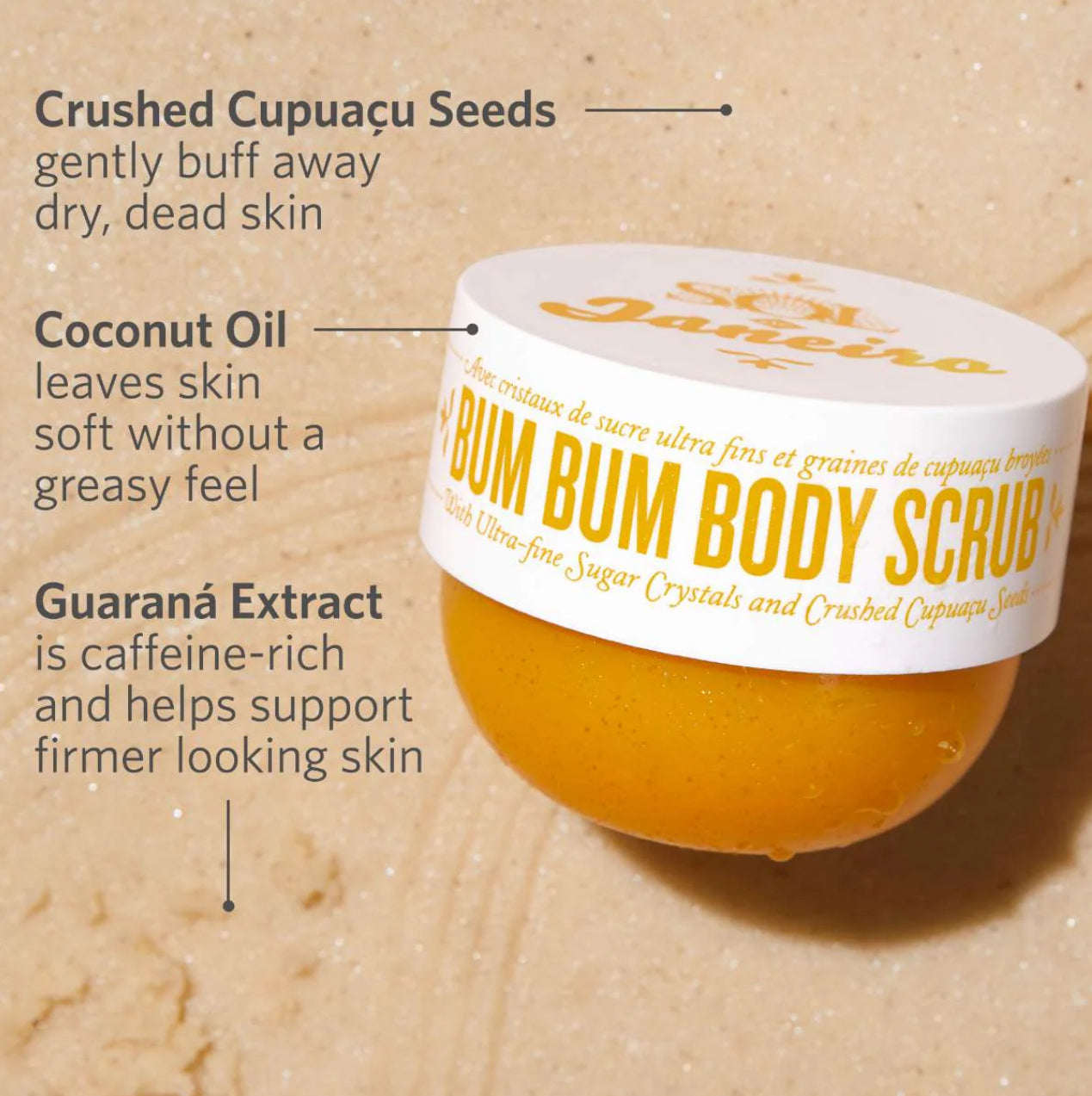 Sol de Janeiro
Bum Bum Body Scrub exfoliante cuerpo 220 g