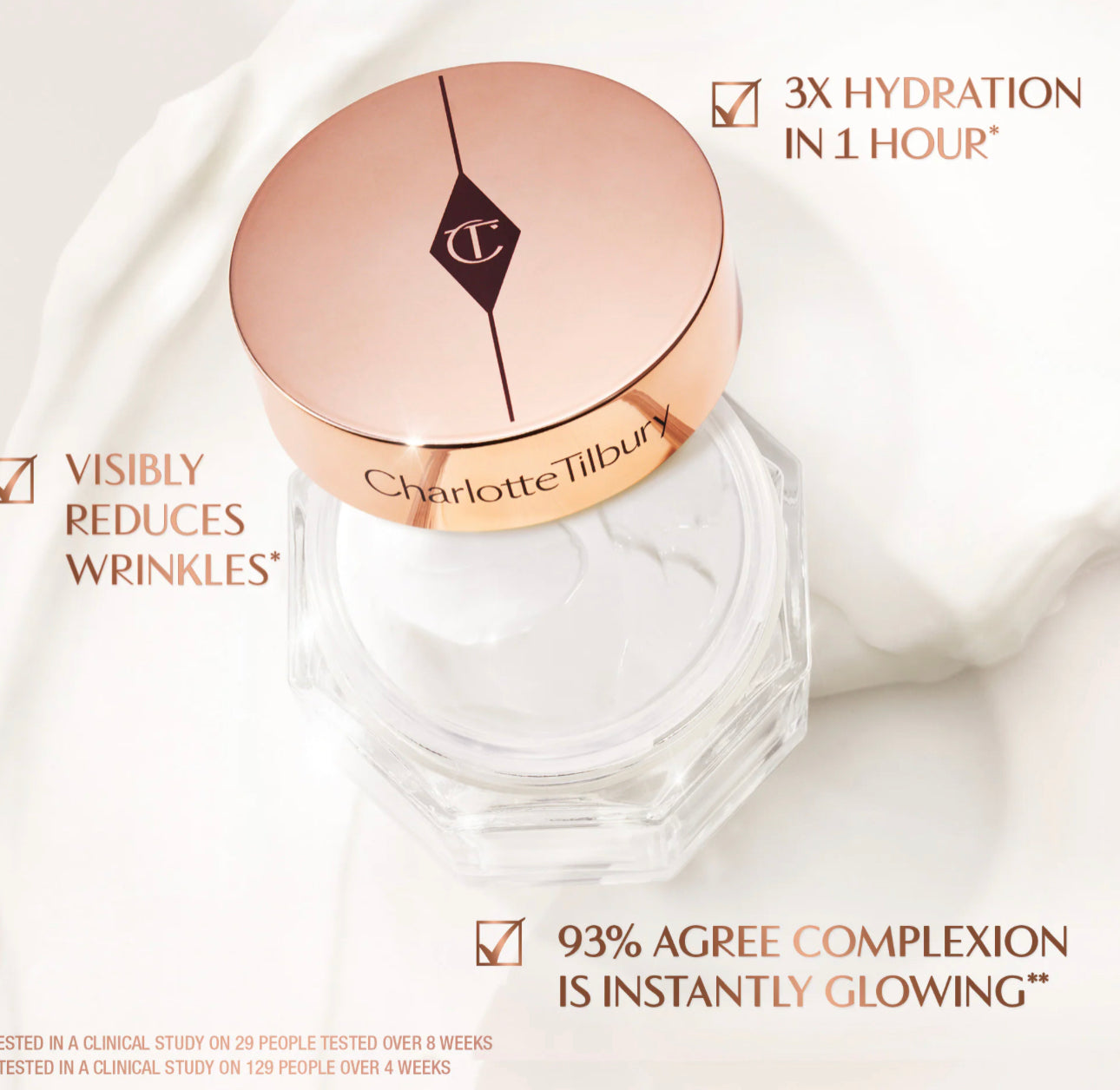 Charlotte Tilbury 100MLMagic Cream Anti-Aging Moisturizer with Hyaluronic Acid crema para rostro 100ML full size
