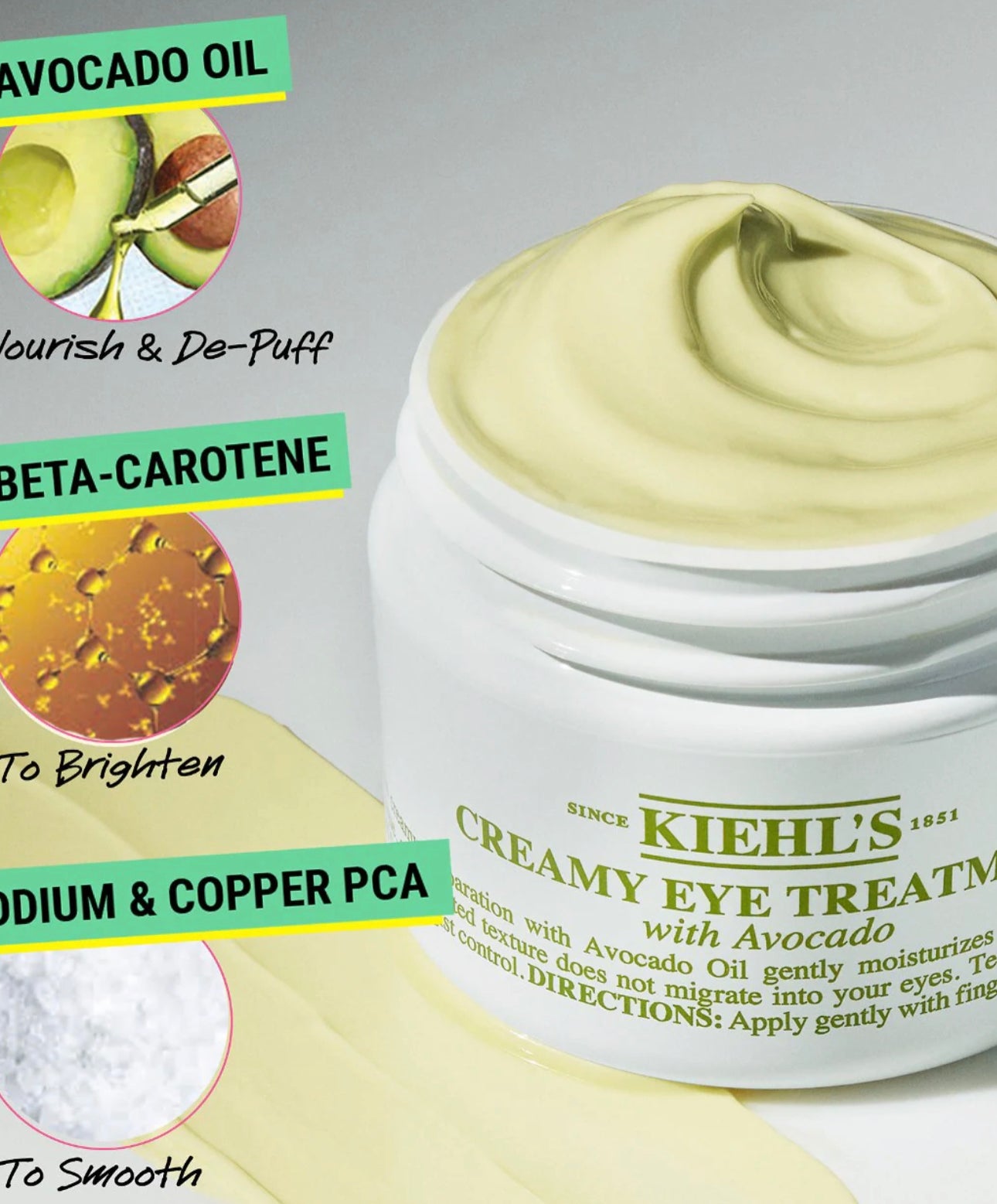 Kiehl's Since 1851 Hydrating Eye Treatment Cream with Avocado crema contorno ojos 28gr/28 ml full size
