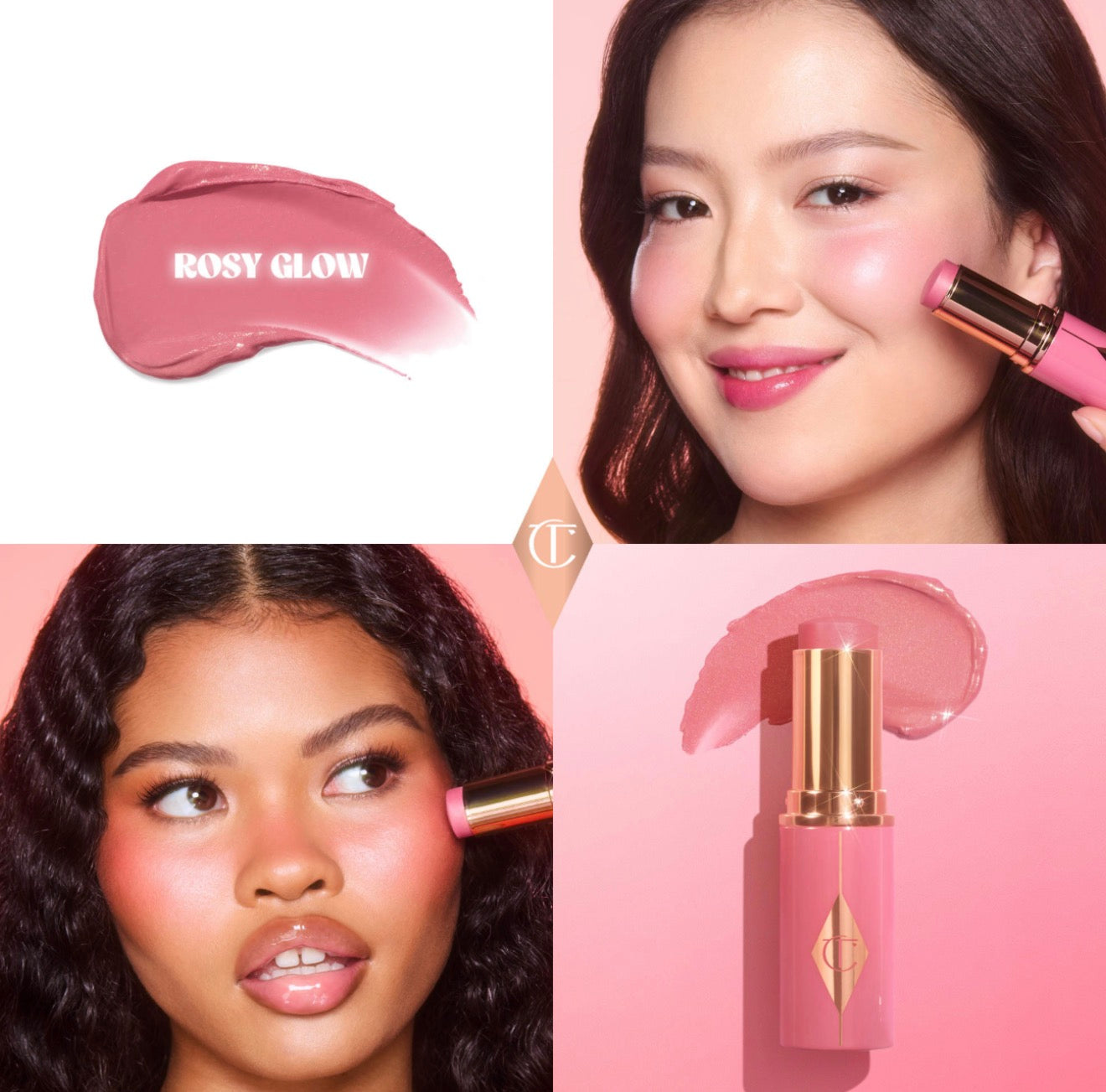Charlotte Tilbury MINI
Mini Unreal Lip + Cheek Glow Blush Stick con ácido hialurónico