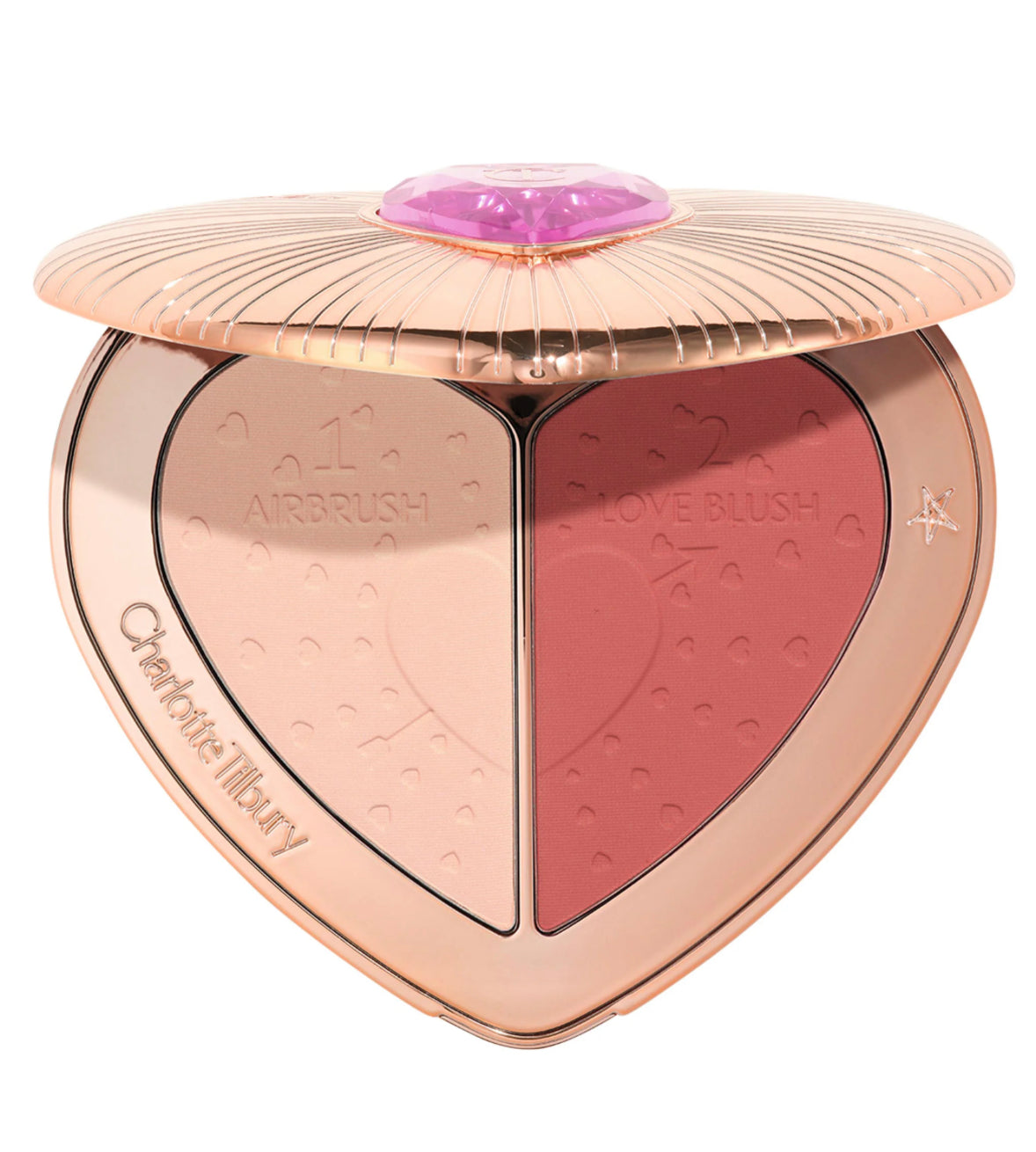 Charlotte Tilbury
Pillow Talk Beauty Soulmates Airbrush Flawless Finish Brightening and Blush Powder Palette - Paleta rubor y polvo fijador