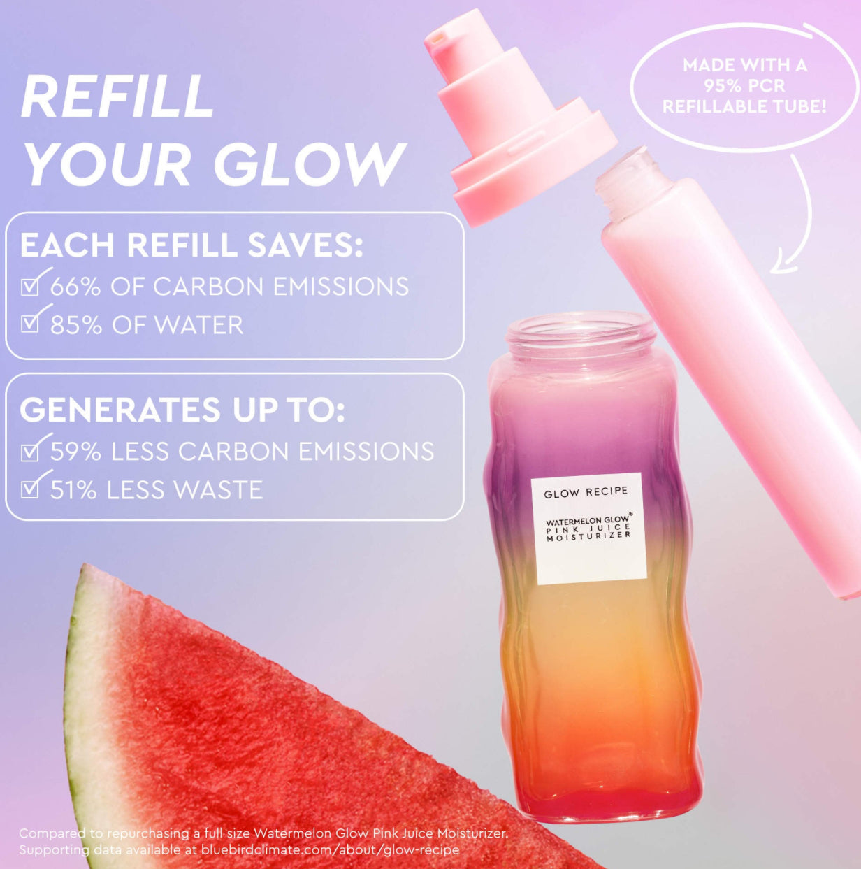 Glow Recipe
Watermelon Pink Juice Oil-Free 50ML Refillable Moisturizer crema hidratante