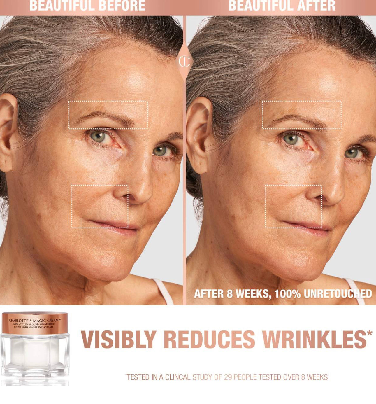 Charlotte Tilbury 100MLMagic Cream Anti-Aging Moisturizer with Hyaluronic Acid crema para rostro 100ML full size