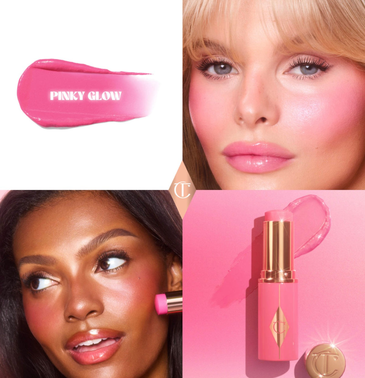Charlotte Tilbury MINI
Mini Unreal Lip + Cheek Glow Blush Stick con ácido hialurónico