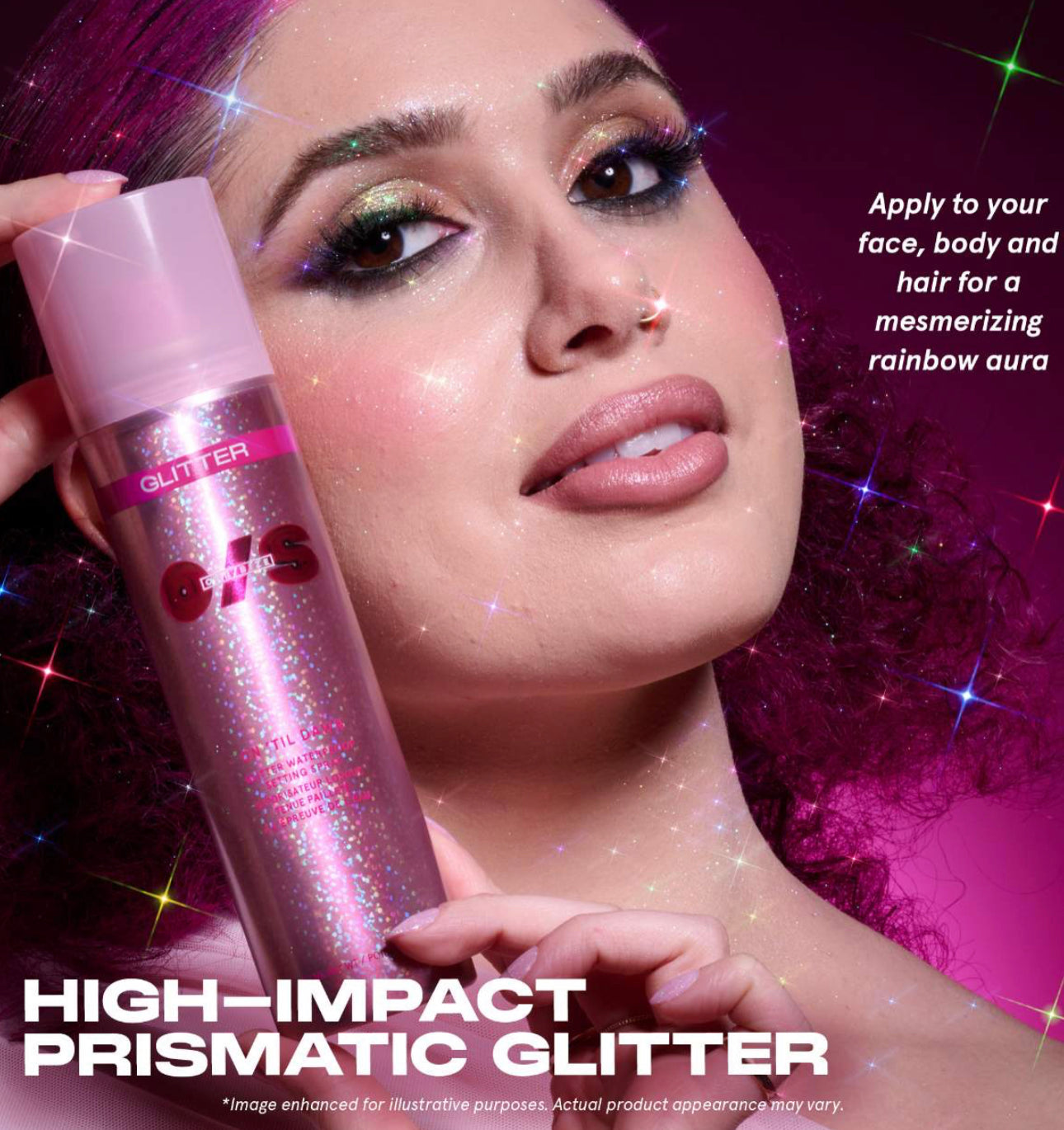 ONE/SIZE by Patrick Starrr
On 'Til Dawn Glitter Waterproof Setting Spray sellador Maquillaje edición limitada con glitter