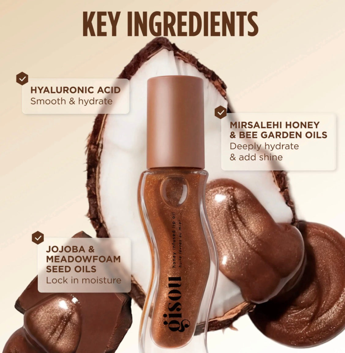 Gisou
Honey Infused Hydrating Lip Oil