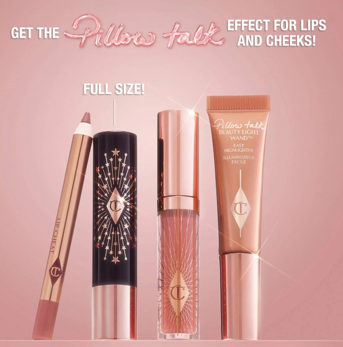 Charlotte Tilbury
Conjunto de secretos icónicos de labios y mejillas de Pillow Talk set Charlotte