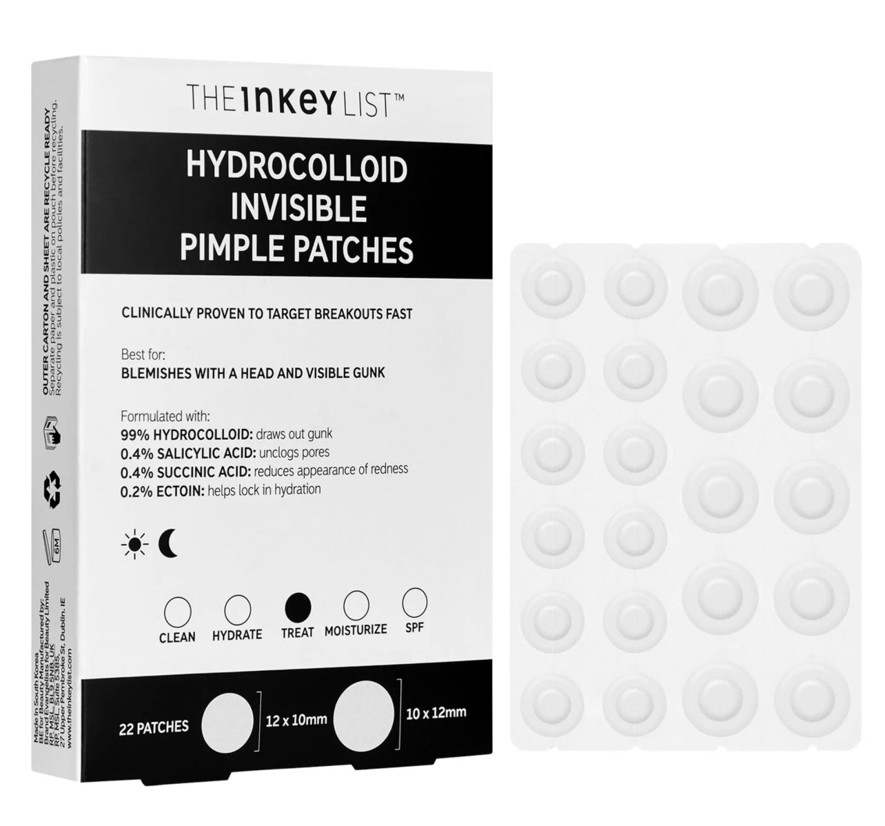 The INKEY List Hydrocolloid Invisible Pimple Patches