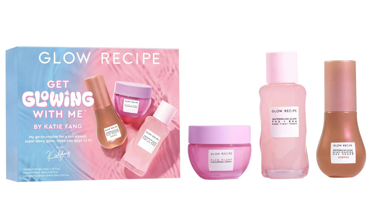 Glow Recipe Get Glowing With Me™ Kit by Katie Fang with Hue Drops Tinted Serum