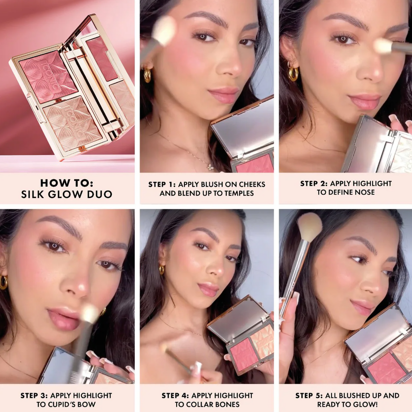 Iconic London  Silk Glow Blush and Highlight Duo - duo iluminador y rubor