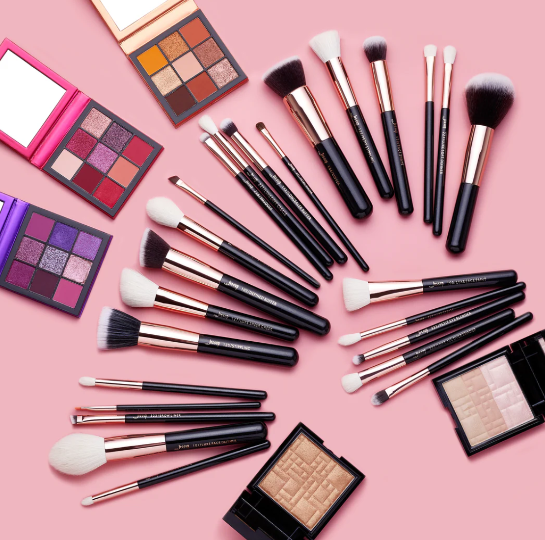 Brochas Jessup 25 piezas T155 Individual Full Face Makeup Brush Set