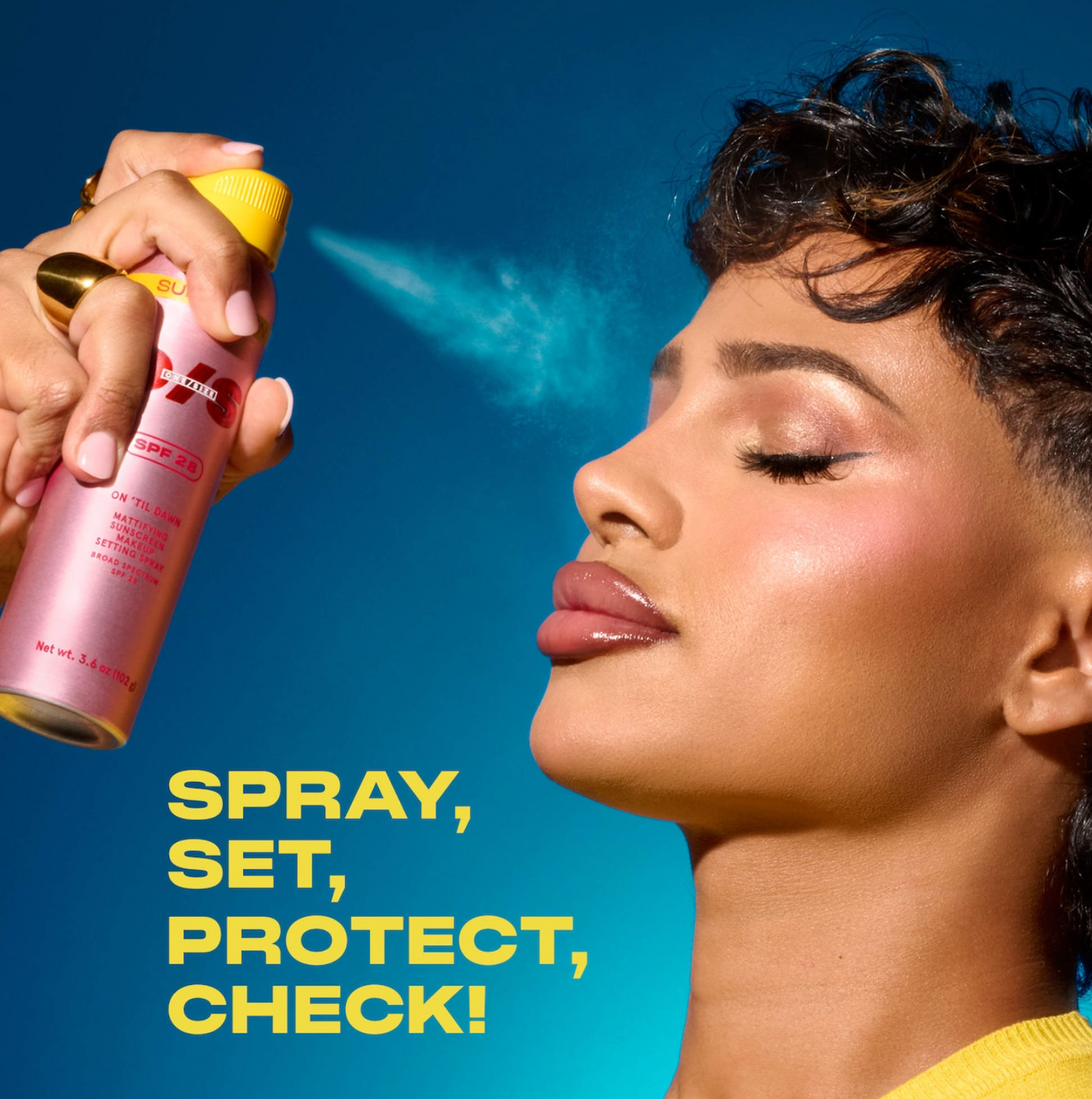 ONE/SIZE by Patrick Starrr  Mini On 'Til Dawn Mattifying Sunscreen Makeup Setting Spray SPF 28