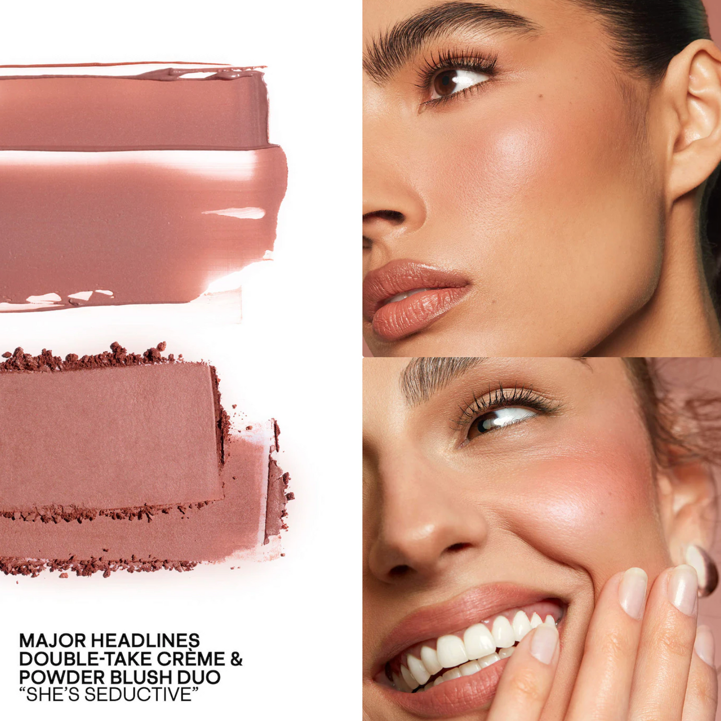 PATRICK TA  Mini Major Headlines Double-Take Crème & Powder Blush Duo
