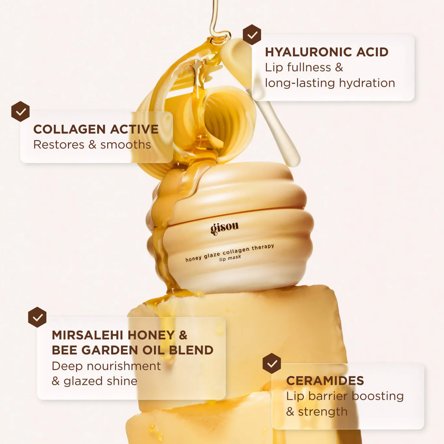 Honey Glaze Collagen Therapy Lip Mask Gisou