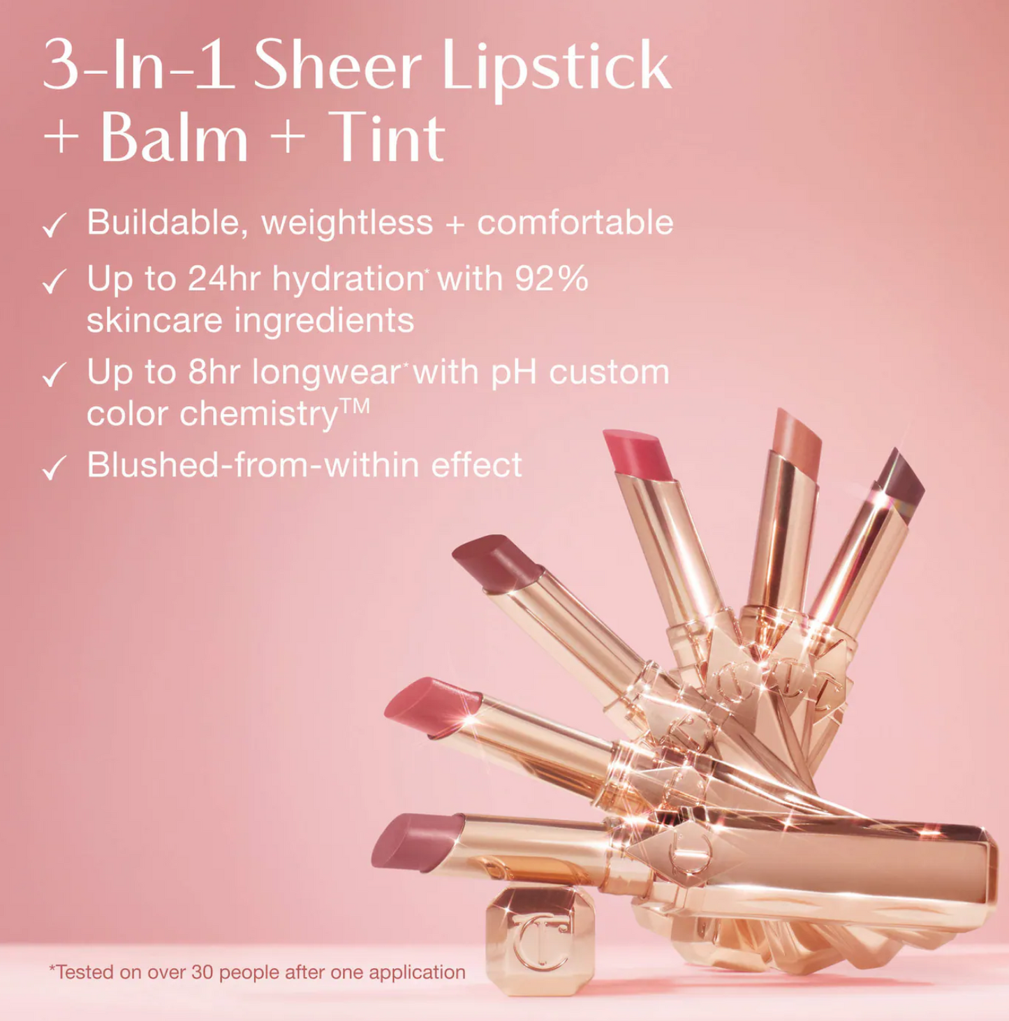 Charlotte Tilbury  Pillow Talk Long Lasting Blush Balm Sheer Lip Tint