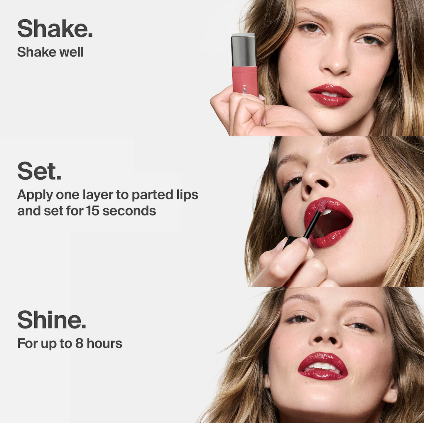 HAUS LABS BY LADY GAGA  Atomic Shake High-Shine Longwear Lip Lacquer labial