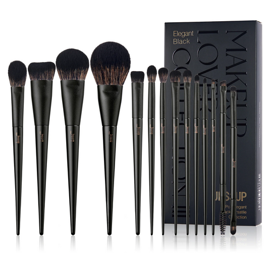 Matte Black Versatile Brush Set Collection 14pcs T336