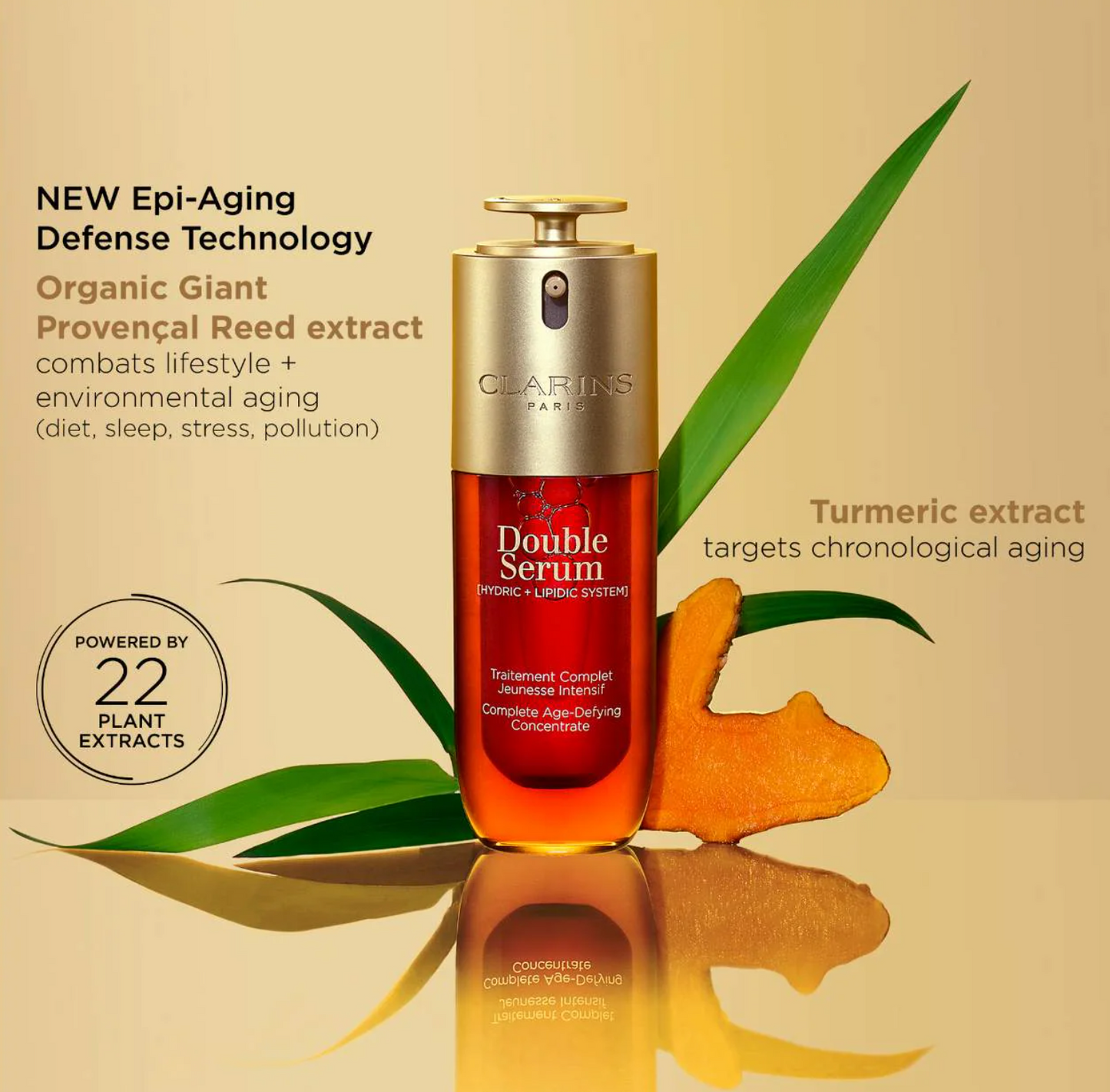 Clarins  DOUBLE SERUM® To Firm, Boost Radiance & Refine Pores 30ML