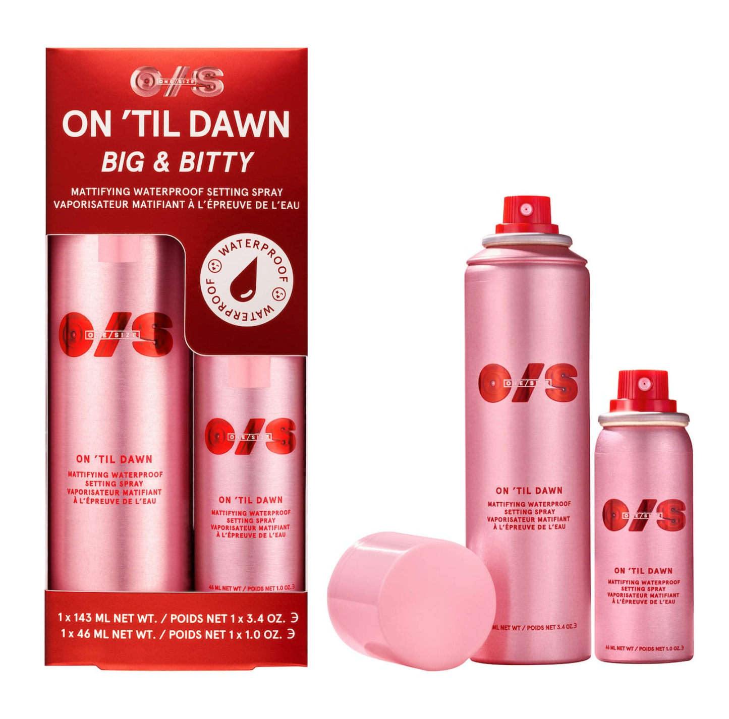 ONE/SIZE by Patrick Starrr  On 'Til Dawn Mattifying Waterproof Setting Spray Big & Bitty Duo