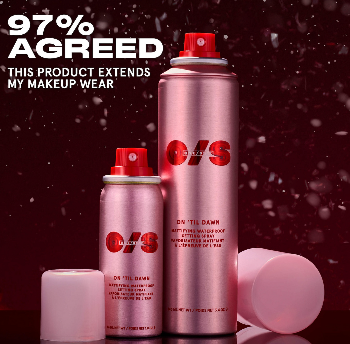 ONE/SIZE by Patrick Starrr  On 'Til Dawn Mattifying Waterproof Setting Spray Big & Bitty Duo