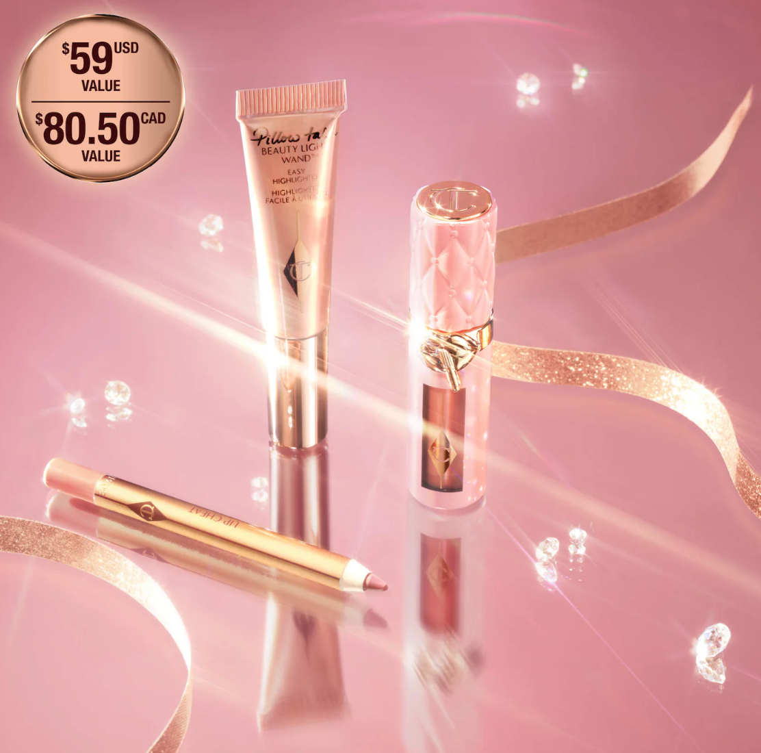 Charlotte Tilbury  Lip and Cheek Trio Makeup Gift Set