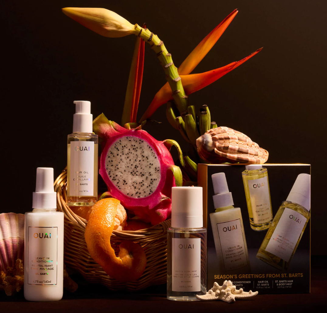 OUAI  St. Barts Hair & Body Mist, Leave In Conditioner & Hair Oil Gift Set