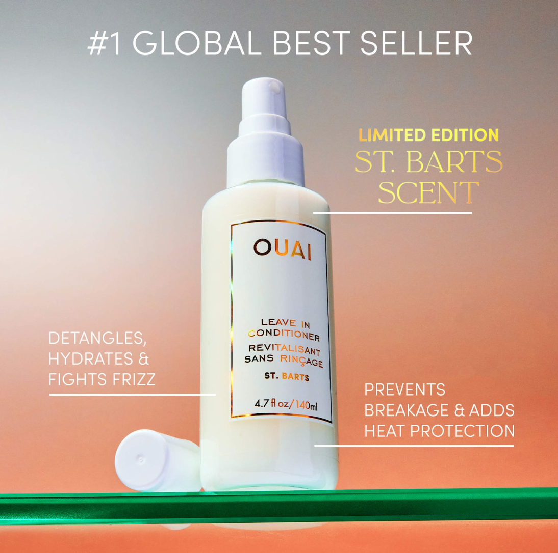 OUAI  St. Barts Hair & Body Mist, Leave In Conditioner & Hair Oil Gift Set