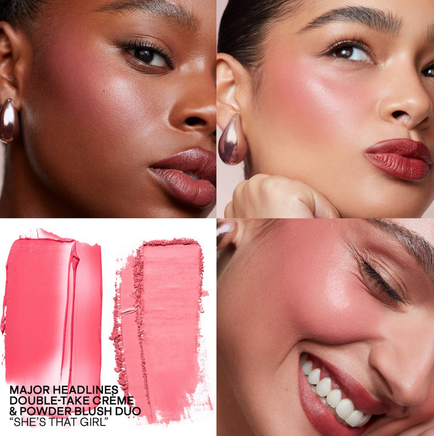 PATRICK TA  Mini Major Headlines Double-Take Crème & Powder Blush Duo