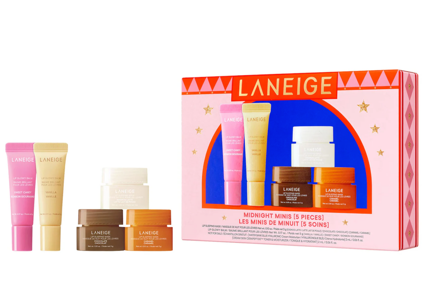 LANEIGE  Midnight Minis Lip Glowy Balm and Lip Sleeping Mask Gift Set