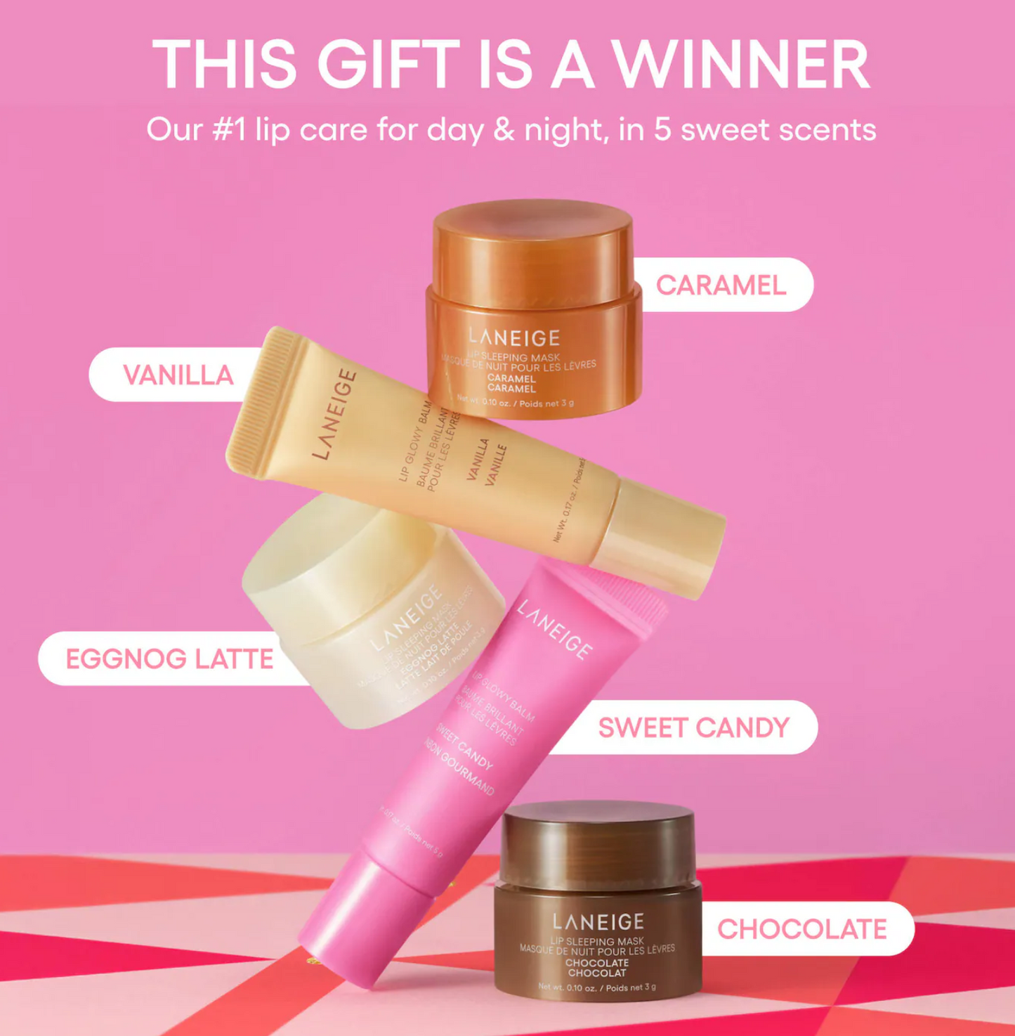 LANEIGE  Midnight Minis Lip Glowy Balm and Lip Sleeping Mask Gift Set