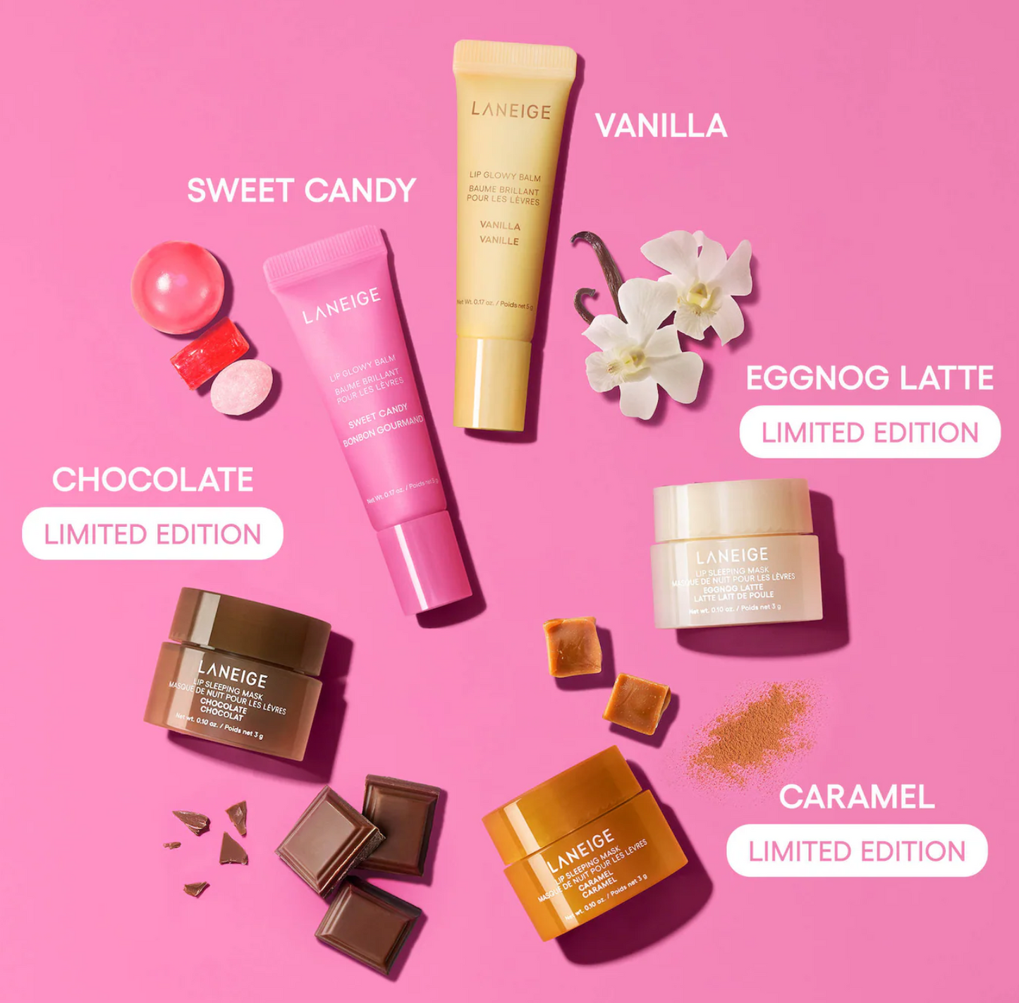 LANEIGE  Midnight Minis Lip Glowy Balm and Lip Sleeping Mask Gift Set