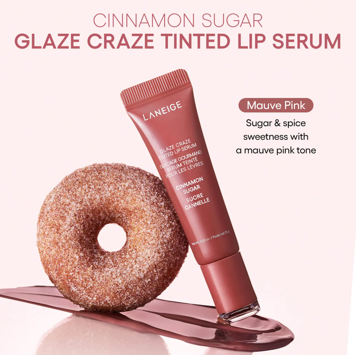 LANEIGE  Glaze Craze Donut Delight Hydrating Tinted Lip Serum Duo