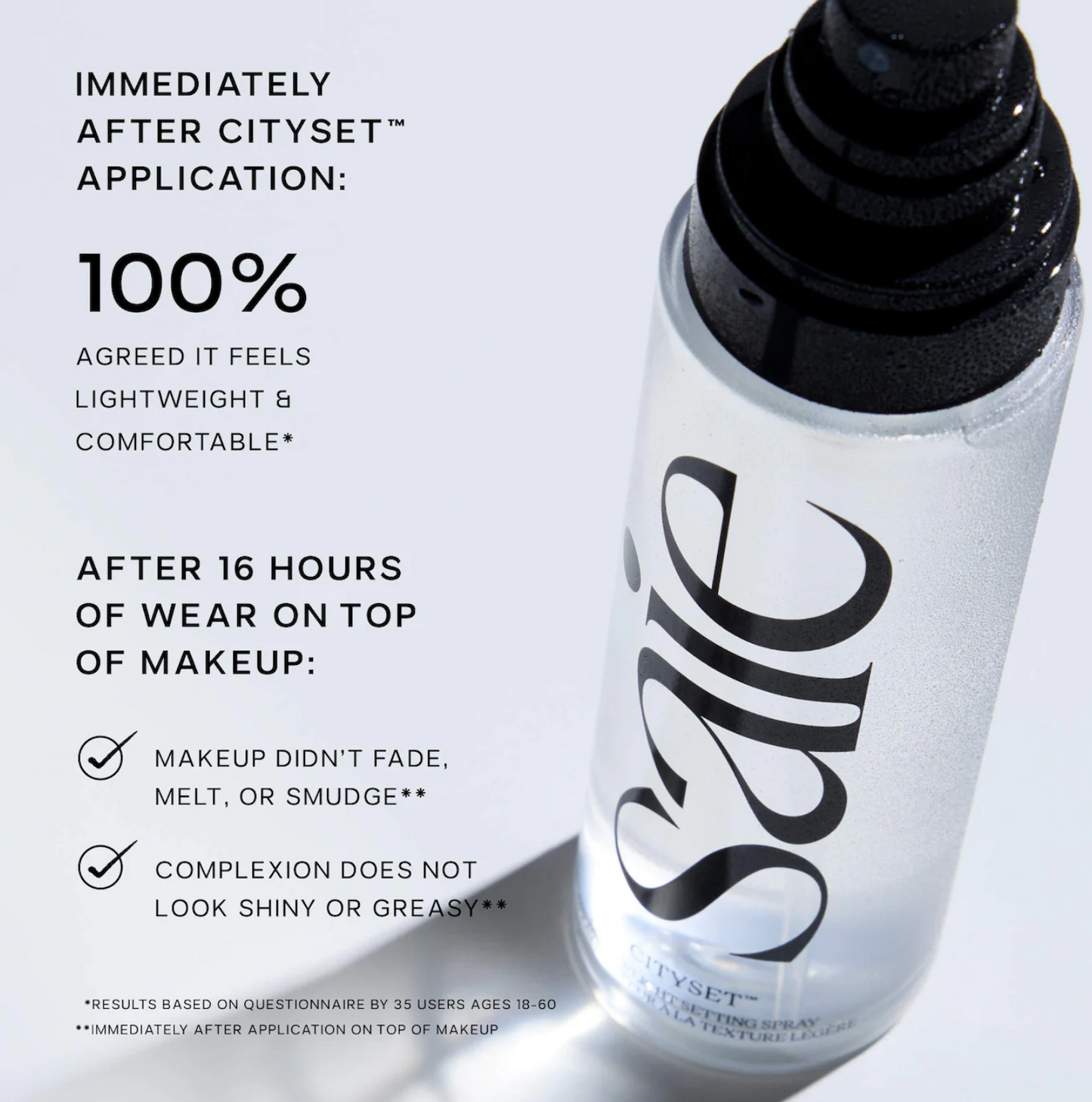 Saie  Mini CitySet™ Ultra-Fine Mist Setting Spray with 16 Hour Wear 30ML