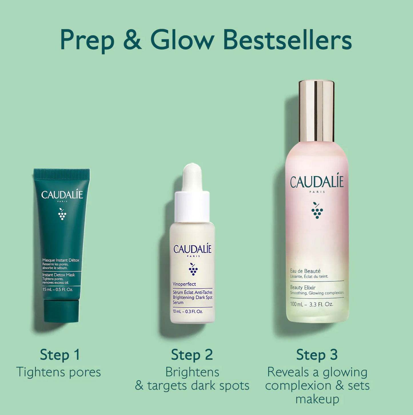 Caudalie  Prep & Glow Bestsellers Trio